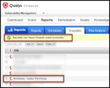 Qualys Vuln Report - Successfully Created Report Template